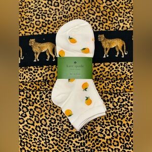 Kate Spade White Socks with Yellow Accents 3 Pairs